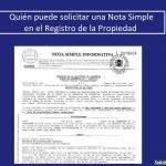 Quién puede solicitar una nota simple en el registro de la propiedad de España