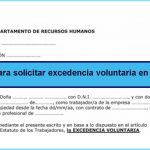 Modelo para solicitar excedencia voluntaria en España