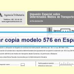 Solicitar copia modelo 576 en España