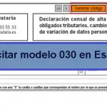 Solicitar modelo 030 en España