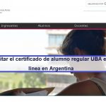 Solicitar el certificado de alumno regular UBA en línea en Argentina